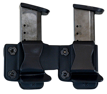 Comp-tac Victor 103590 Comp-Tac C62304000LBKN Twin Mag Pouch Double Style made of Kydex with Black Fini