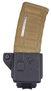 Comp-tac Victor 103599 Comp-Tac C56400000LBKN AR Mag Pouch Single Style made of Kydex with Black Finish