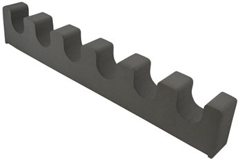 Altus Brands 103963 BenchMaster BMWEBR6 Rifle Rest WeaponRack 6 Rifle Black Foam
