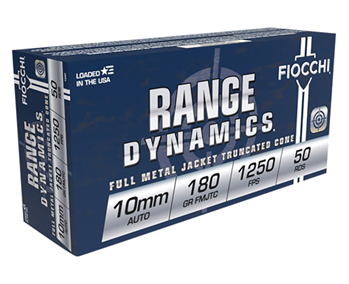 Fiocchi Ammunit 104016 Fiocchi 10AP Range Dynamics  10mm Auto 180 gr Full Metal Jacket Truncated-Cone (