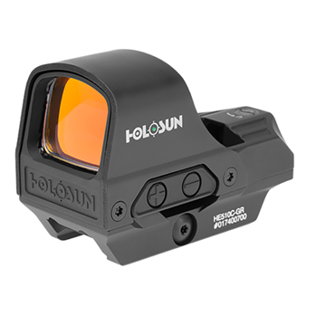 510CELITE Holosun HE510CGR HE Elite 1x 2 MOA Dot/65 MOA Ring Dot/Ring Green Black CR2032 L
