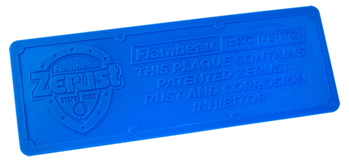 Flambeau Outdoo 104701 Flambeau 6649ZR Zerust Plaque Blue Against Rust/Corrosion Polymer