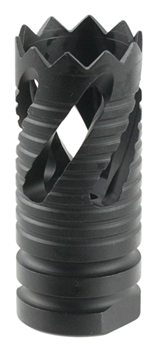 Tacfire 104776 TacFire MZ1021 Thread Crown Muzzle Brake Black Oxide Steel with 1/2"-28 tpi Thre