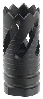 Tacfire 104777 TacFire MZ10213B Thread Crown Muzzle Brake Black Oxide Steel with 5/8"-24 tpi Th