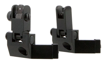 Tacfire 104786 TacFire IS003 45 Degree Sight Set Flip Up Black Anodized for AR-Platform