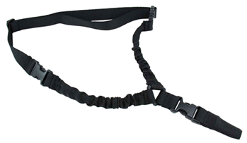 Tacfire 104797 TacFire SL002B One Point Sling 30"-40" L Adjustable Double Bungee Black Nylon We