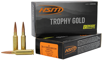 Hsm/hunting Sha 104992 HSM 65CRD130VLD Trophy Gold  6.5 Creedmoor 130 gr Match Hunting Very Low Drag 20