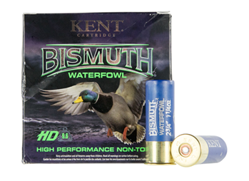 105171 Kent Cartridge B12W364 Bismuth Waterfowl 12 Gauge 2.75" 1 1/4 oz 4 Shot 25 Bx/ 1