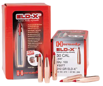 Hornady Mfg Co 1052 3074 HRNDY ELD-X 30CAL .308 178GR 100CT