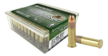 105323 Advanced Armament 21137 Silencer Subsonic  22 LR 40 gr Hollow Point (HP) 100 Bx/