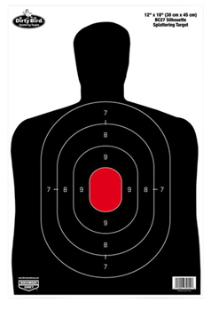 105769 Birchwood Casey 35702 Dirty Bird BC-27 Silhouette Tagboard Hanging Pistol 12" x