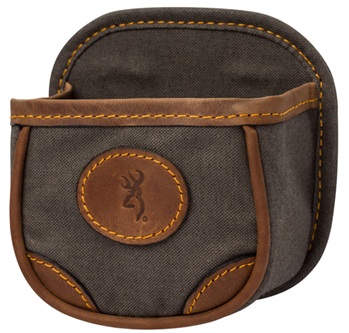 106213 Browning 121388694 Lona Shell Carrier Flint Canvas Body w/Brown Leather Accents
