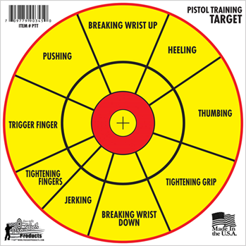 Pro-shot Produc 106367 Pro-Shot PTT6PK SplatterShot Pistol Training 12" Bullseye Paper Hanging Pistol Y