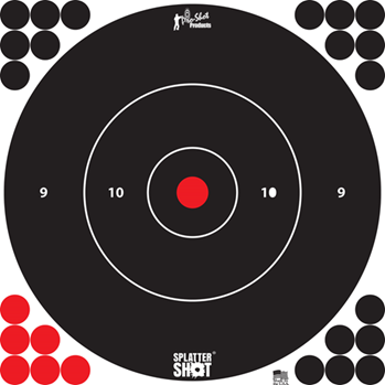 Pro-shot Produc 106382 Pro-Shot 12BWHTE5PK SplatterShot  Self-Adhesive Paper Black/White 12" Bullseye I