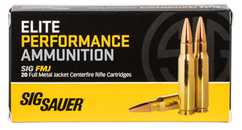 107169 Sig Sauer E308B120 Elite Performance  308 Win 150 gr Full Metal Jacket (FMJ) 20