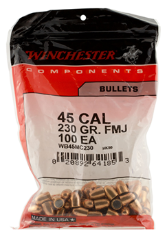 Winchester Ammu 107570 Winchester Ammo WBR45230 Centerfire Handgun  .45 Cal 230 gr Full Metal Jacket Tr