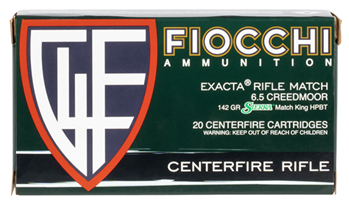Fiocchi Ammunit 109297 Fiocchi 65CMMKC Hyperformance  6.5 Creedmoor 140 gr Sierra MatchKing Hollow Poin