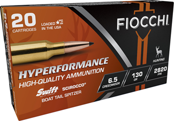 Fiocchi Ammunit 109298 Fiocchi 65CMSCA Extrema  6.5 Creedmoor 130 gr Swift Scirocco II Boat-Tail Spitze