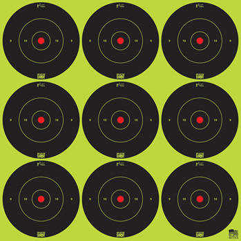 Pro-shot Produc 109328 Pro-Shot 2BGREEN108 SplatterShot  Self-Adhesive Paper Black/Yellow 2" Bullseye 1