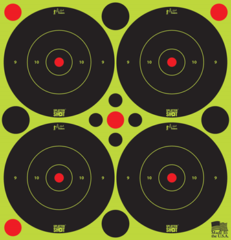Pro-shot Produc 109329 Pro-Shot 3BGREEN48 SplatterShot  Self-Adhesive Paper Black/Green 3" Bullseye Inc
