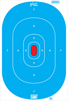 Pro-shot Produc 109336 Pro-Shot SILHINTPBLUE SplatterShot  Silhouette Tagboard Hanging Pistol/Rifle 12"