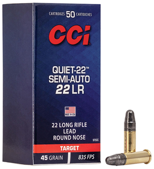 Cci/speer 109596 CCI 975CC Target & Plinking Quite-22 22 Long Rifle (LR) 40 GR Lead Round Nose 50