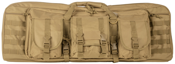 Ncstar / Vism 109692 NcStar CVDC2946T42 VISM Double Carbine Case Tan PVC Nylon with Foam Padding, Loc