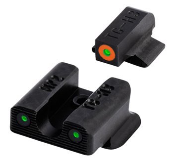 Truglo 109925 TruGlo TG-231MP2C Tritium Pro Night Sights Square Green with Orange Outline Fron