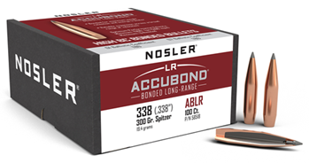 110643 Nosler 58518 AccuBond Long Range 338 Cal .338 300 gr Spitzer Point 100 Per Box
