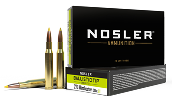110667 Nosler 40062 Ballistic Tip   270 Winchester 130 GR Ballistic Tip 20 Bx/ 10 Cs