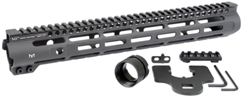 Midwest Industr 110714 MIDWEST INDUSTRIES INC MISLH14 Slimline AR-15 6061 Aluminum Black Hard Coat Anod