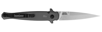 111175 Kershaw 7150 Launch 8 3.50" Folding Spear Point Plain Stonewashed CPM 154 SS Bla