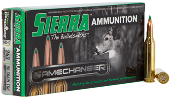 Sierra Bullets 111485 Sierra A410302 GameChanger  243 Win 90 gr Tipped GameKing 20 Bx/ 10 Cs