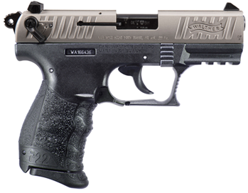Walther Arms 5120725 P22 Q 22 LR 3.42" 10+1 Black Nickel Slide Black Interchange