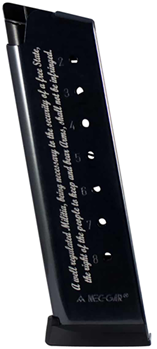 Mecgar 111632 Mec-Gar MGCG45082A OEM  Blued with 2nd Amendment Engraving Detachable 8rd 45 ACP