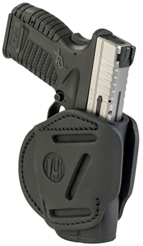 1791 Gun Leathr 112332 1791 Gunleather 3WH4SBLA 3-Way  Size 04 OWB Leather Stealth Black Belt Loop Fits