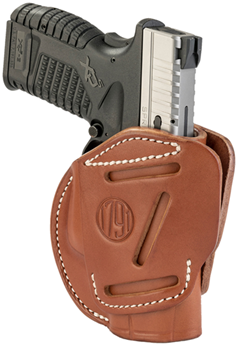 1791 Gun Leathr 112333 1791 Gunleather 3WH4CBRA 3-Way  Size 04 OWB Leather Classic Brown Belt Loop Fits