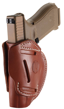 1791 Gun Leathr 112335 1791 Gunleather 3WH5CBRA 3-Way  Size 05 OWB Leather Classic Brown Belt Loop Fits