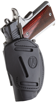 1791 Gun Leathr 112336 1791 Gunleather 4WH1SBLR 4 Way  Stealth Black Leather IWB/OWB 1911 3-4"/Browning