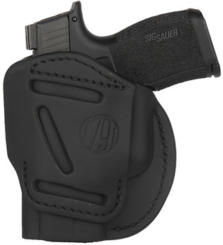1791 Gun Leathr 112342 1791 Gunleather 4WH3SBLR 4 Way  Stealth Black Leather IWB/OWB fits Glock 25-27,2