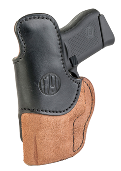 1791 Gun Leathr 112358 1791 Gunleather RCH3BLBR RCH  Black w/Brown Trim Leather IWB 1911 3"/Ruger LC9 R