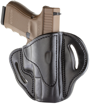 1791 Gun Leathr 112376 1791 Gunleather BH21SBLR BH2.1 Glock 17/S&W Shield/Springfield XD9 Black Leather