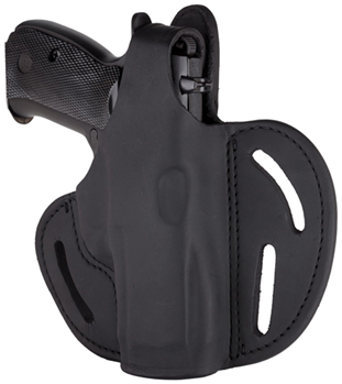 1791 Gun Leathr 112390 1791 Gunleather BHX3SBLR BHX Belt Holster Size 03 OWB Style made of Leather with