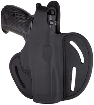 1791 Gun Leathr 112393 1791 Gunleather BHX5SSBLR BHX Belt Holster OWB Stealth Black Leather Fits HK VP9