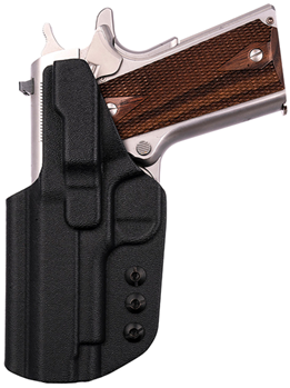 1791 Gun Leathr 112408 1791 Gunleather TACIWB1911BLKR Tactical Kydex Holster IWB Style with Black Finis