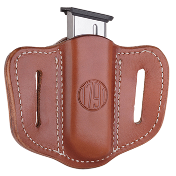 1791 Gun Leathr 112420 1791 Gunleather MAG11CBRA MAG1.1 Single Mag Holster OWB Style made of Leather wi