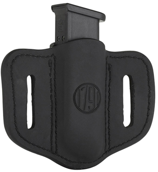 1791 Gunleather Single Magazine Holster Double Stack Black MAG-1.2-SBL-A
