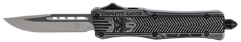 Cobra Enterpris 112475 CobraTec Knives SSWCTK1SDNS CTK-1  Small 2.75" OTF Drop Point Plain D2 Steel Bla