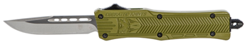 Cobra Enterpris 112479 CobraTec Knives SODCTK1SDNS CTK-1  Small 2.75" OTF Drop Point Plain D2 Steel Bla