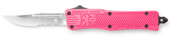 Cobra Enterpris 112486 CobraTec Knives SPKCTK1SDS CTK-1  Small 2.75" OTF Drop Point Part Serrated D2 St